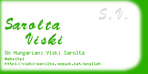 sarolta viski business card